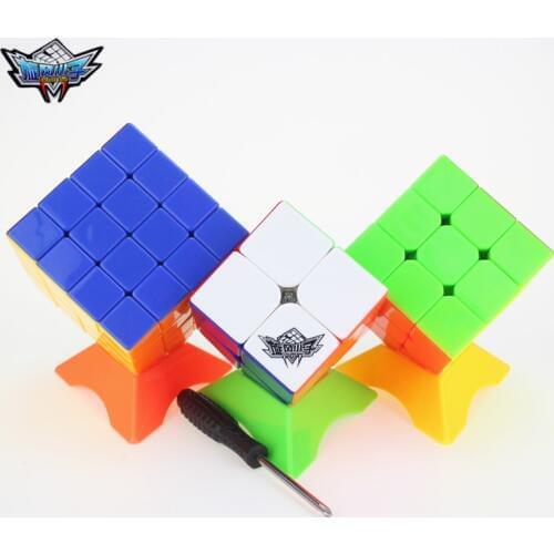 Cyclone Boys 2x2 3x3 4x4 1Set/3pcs Magic Cube Puzzle Cube Cubo Square Puzzle No Sticker Gift Educational Toys for Children