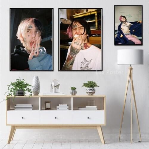 Lil Peep R.I.P Rapper Music Singer Star Fashion Icon Poster Prints Art Canvas Painting Wall Pictures For Living Room Home Decor