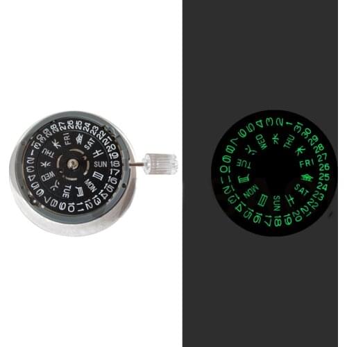 Automatic Mechanical Watch Movement Refit Special Luminous Calendar Disk For NH36 Wrist Watch Movement Date at 3/3.8 o'clock