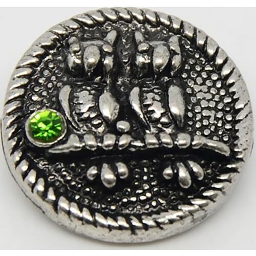 Double Birds Metal Snap Button Charm For Bracelet Necklace Jewelry