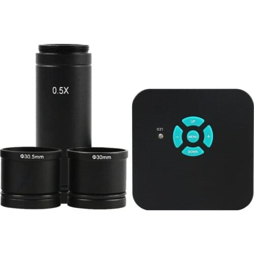 1080P SONY IMX185 HDMI Digital Industry Microscope Camera TF Card Video Recorder+0.5X C mount Eyepiece Lens +30mm 30.5mm adapter