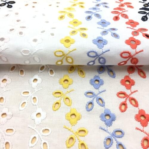 New pure cotton cloth, fully embroidered lace fabric, handmade, DIY clothing Accessories, width 150cm, 1 yards