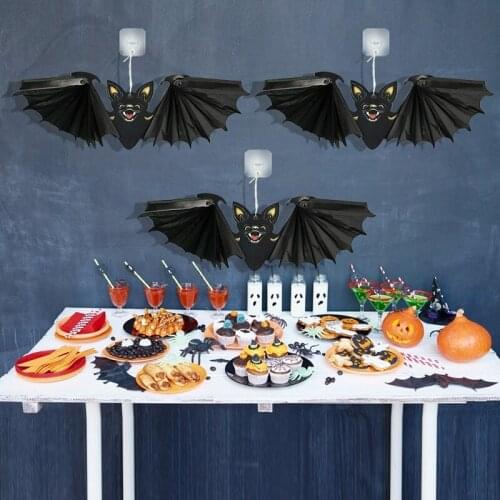 Halloween Paper Bat Hanging Ornament Props for Halloween Decoration Festival Party Bar Haunted House Decor Indoor Outdoor
