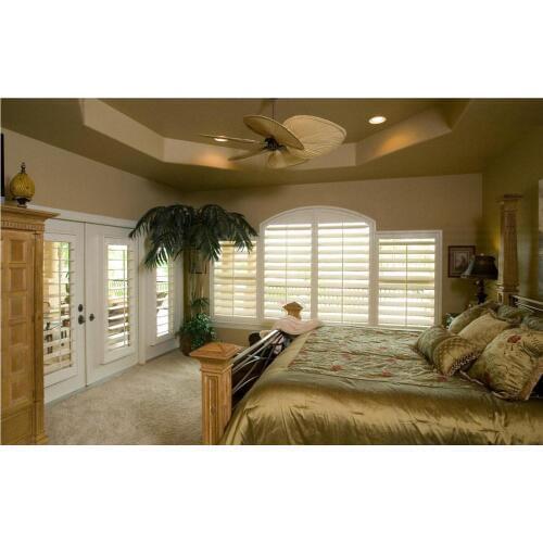 Custom Basswood Plantation Shutters Wooden Blinds Solid Wood Shutter Louvers PS229