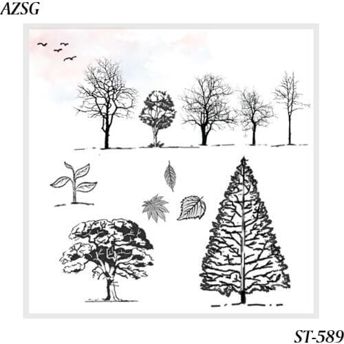 AZSG Lush tree Clear Stamps/seal for DIY Scrapbooking/Card Making/Photo Album Decoration Supplies