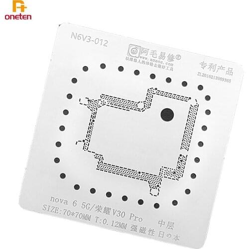 Amao BGA Reballing Stencil For Huawei Nova6 Middle Layer Plant Tin Net Honor V30Pro Steel Net