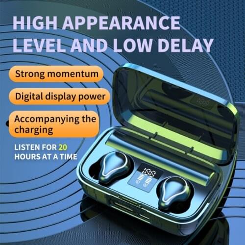 TWS Bluetooth 5.1 Earphones 1200mAh Charging Box Wireless Headphone 9D Stereo Sports Waterproof Earbuds Headsets With Microphone