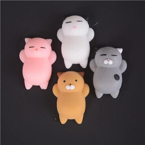 Fun Stress Squishies Slow Squeeze Toys Mini Soft Cat/seal Animals Ball Decompression Sticky Eliminate Pets