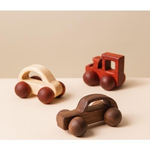 1 pcs Wooden Cars Kids Mini Wood Car Blocks Toy Educational Montessori Toys Children Baby Teething Decoration Gift
