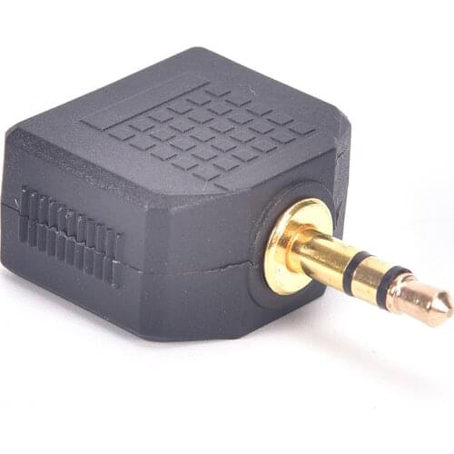 1 Plug To 2 Sockets Splitter Y Adapter Drop Shipping Plug 3.5mm Stereo Jack Headphone Splitter Adaptor