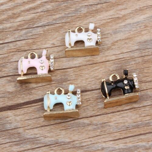 10PCS High Quality Charms Sewing machine Charm Pendants for Necklace Hair Bracelet DIY Jewelry Accessories Making