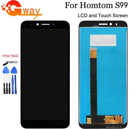 100% Tested New For 5.5 inch Homtom S99 LCD Display+Touch Screen Digitizer Assembly For HomTom S99 Accessory With Tools