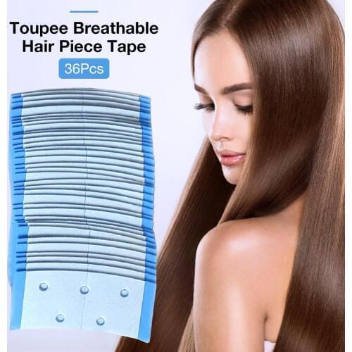 36Pcs Double Sided Adhesive Wig Toupee Breathable Hair Piece Tape Waterproof