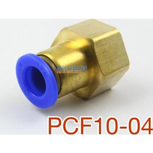 5 Pieces Tube OD 10mm x 1/2" BSPT Female Straight Pneumatic Connector Push In To Connect Fitting