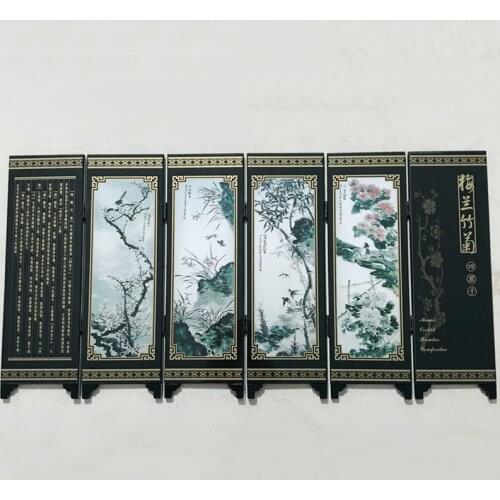 6-Panel Screen Room Divider Folding Partition Commemorative Gift Privacy Decors