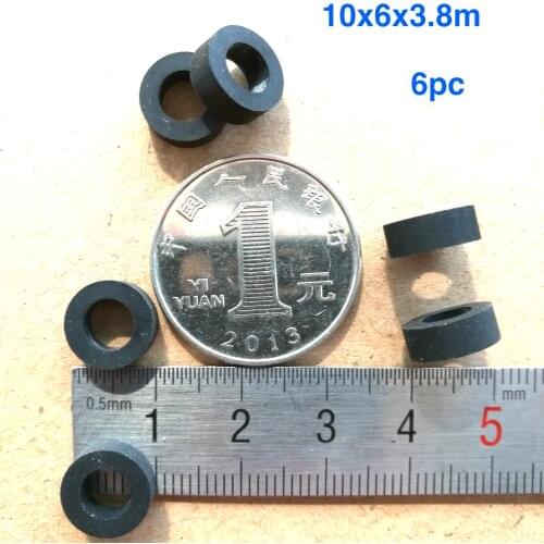 6pcs 10mmx6x3.8mm rubber ring sleeve wheel damping sleeve for cassette deck tape recorder audio player micro stereo