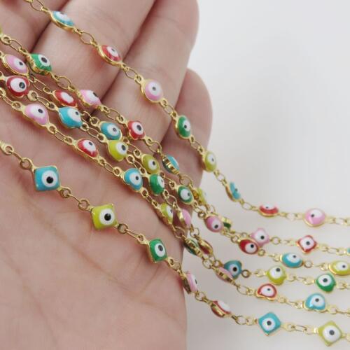 40cm 45cm 50cm 55cm 60cm Gold-color Women Chain, Stainless Steel Colorful Necklace,Female Necklace 60cm Jewelry Chain