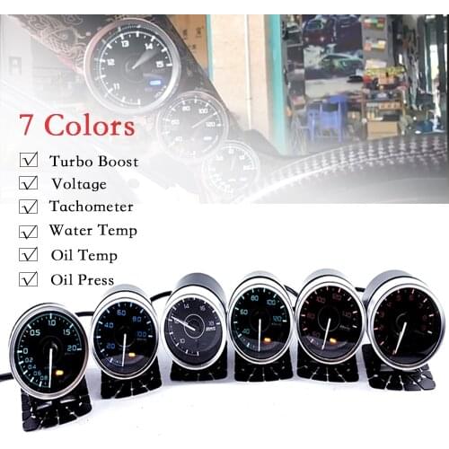 Defi Advance A1 2.5 inch 60mm 7 Colors universial Gauge Water Temp Oil Temp Turbo Boost Oil Pressure IN-MF Press Vacuum meter