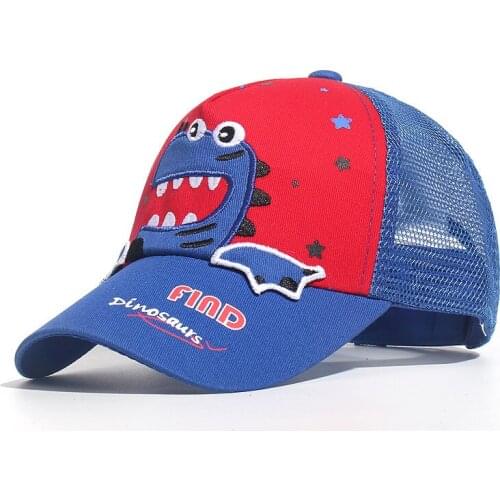 Kids Baseball Cap Cartoon Crocodile Baby Hat Summer Spring Adjustable Cute Embroidery Childrens Sun Hat Boy Girls Snapback Caps