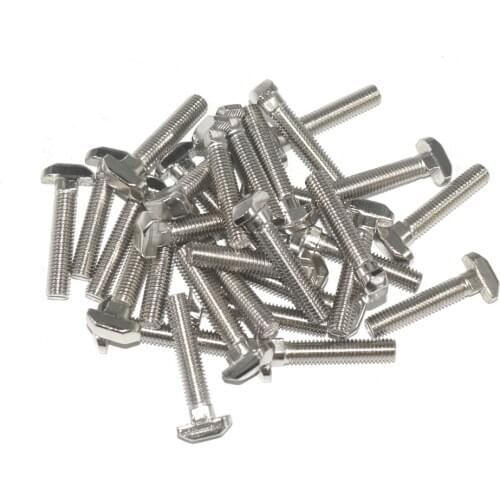 European Standard 4040 Type T Slot Drop-in Stud Sliding Bolt Screw M8 x40mm Length Screw Pack of 30