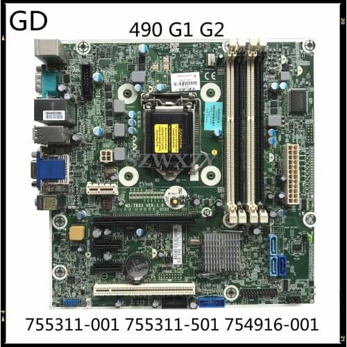 GD Original For HP Pro 490 G1 G2 Desktop Motherboard MS-7933 V1.0 755311-001 755311-501 754916-001 H97 LGA1150 Full Tested