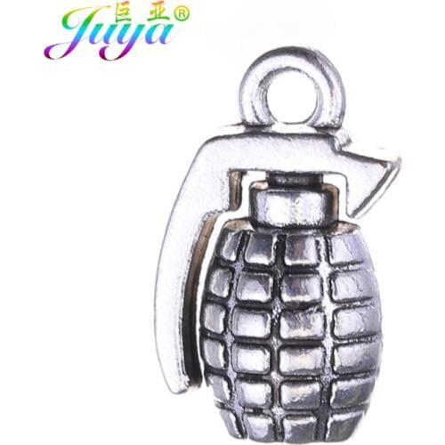 Juya 10PCS Wholesale Tibetan Silver Color Grenade Charm Pendant For Handicraft Fashion Jewelry Making Accessories Supplies
