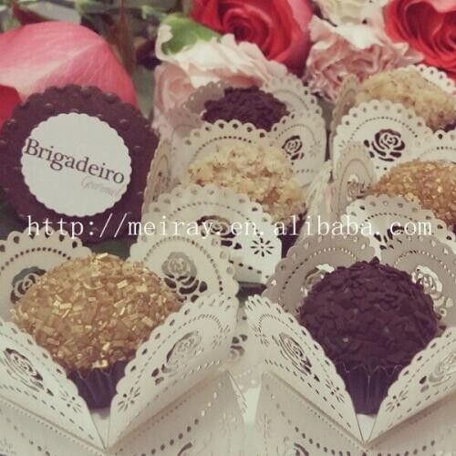 Mini Laser Cut Paper Chocolate Wrappers chococlate Holder