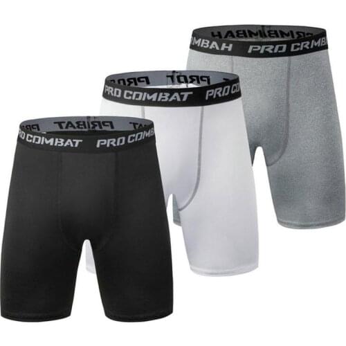 Men Fitness Quick-Drying Tight Shorts Elastic Compression Breathable Running Milk Shorts Training Pants Men Silk Leggings G5D2