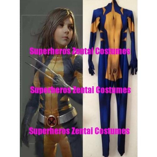 X-men X-23 Laura Kinney Female Superhero Costume 3D Printed Bodysuit X-23 Laura Kinney X-man Cosplay Costume, Only Bodysuit