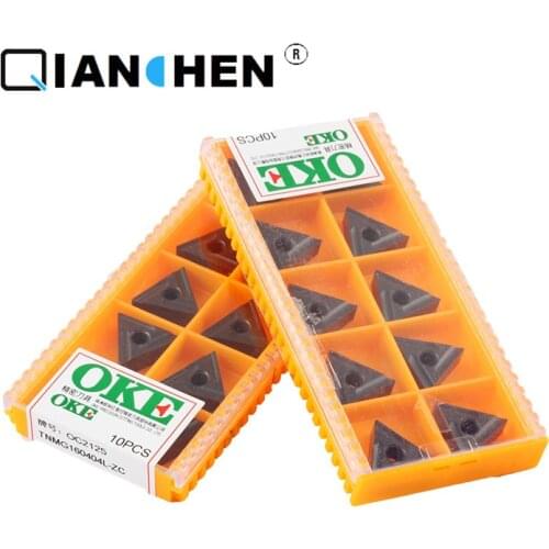 OKE 10pcs/lot High Precision High Performance High Strength CNC TNMG160404L-ZC OC2125 Industry Carbide Inserts Hard Alloy