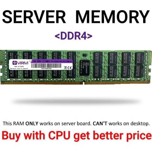 RAM VIRIVI DDR4 4GB 16GB 32GB Server Memory 2133MHz 2400Mhz REG ECC LGA 2011-3 Pin CPU X99 Motherboard Dimm