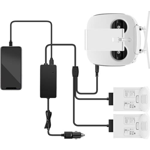 SALE Car Charger for DJI Phantom 4 Pro Advanced Drone Battery Remote Control Vehicle Charger Portable Fast Travel Charging