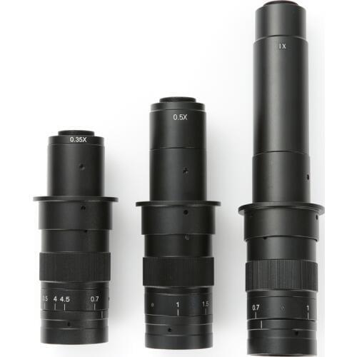 120X 180X 300X Adjustable Magnification Zoom C-mount Lens 0.7X~4.5X for Industry Video Microscope HDMI VGA USB Camera