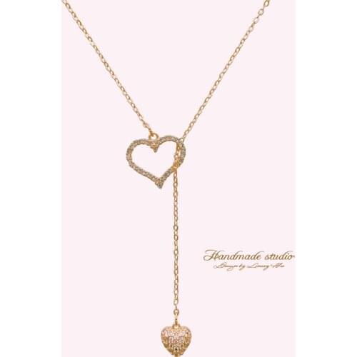 CCijiNG Heart Sweater Chain Romantic Long Necklace Valentine’s Day Gift Charm Female Wedding Event Jewelry For Lover MY0009