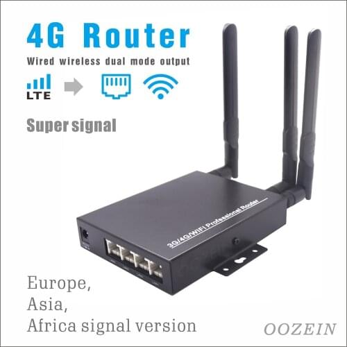 300Mbps 4G Router Industrial Super Strong High Signal Antenna SMA LTE cat6 Smart CPE Wifi RJ45 LAN Modem Asia Europe 4G SIM Band