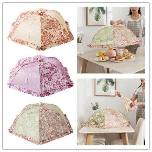 Food Covers Mesh Pop Up Umbrella Collapsible Food Cover Tent Reusable Food Protector Keep Out Flies Bugs Insects
