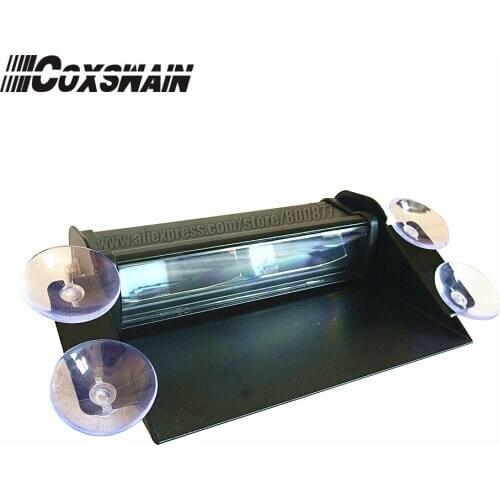 6E1B High brightness LED windshield warning light for car, LED visor light, emergency alarm lamp, 3W each LED, 22 flash patterns