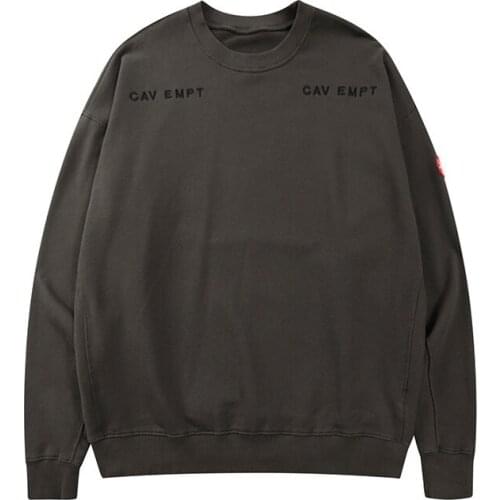 Chao brand CAV EPMT straight jet round neck sweater CE C.E casual hip hop Pullover