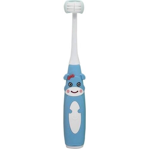 3D Side Sonic Electric Toothbrush Children USB Rechargeable Replacement Smart Heads Oral Cleaner 5 Mode