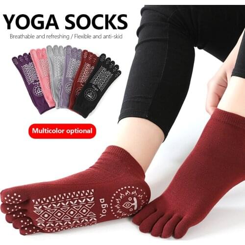 1 Pair High Quality Women Bandage Yoga Socks Anti-Slip Quick-Dry Damping Pilates Ballet Socks Good Grip For Women Cotton Socks