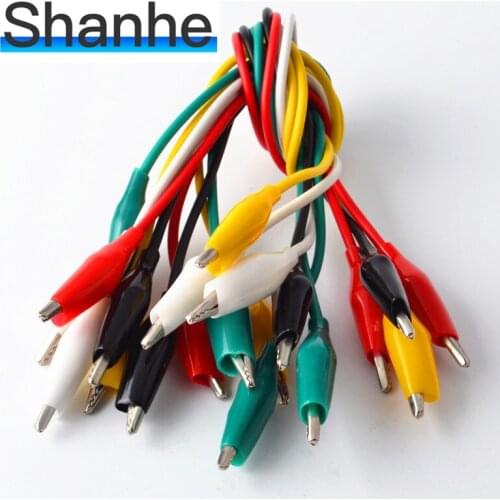20pcs Alligator Clips Electrical DIY Test Leads Alligator Double-ended Crocodile Clips Roach Clip Test Jumper Wire