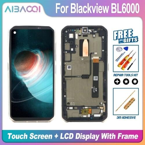 AiBaoQi Brand New 6.36 Inch Touch Screen+LCD+Frame Assembly Replacement For Blackview BL6000 Phone
