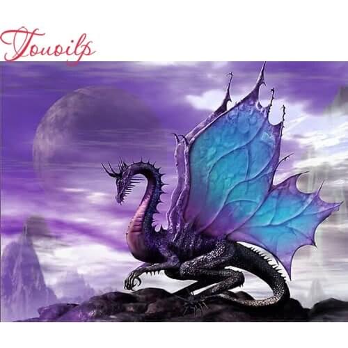 TOUOILP 5D Animal dragon 5d diamond painting full square&round drill diamond mosaic 3d rhinestone diamond embroidery sticker