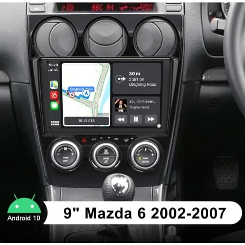 Android 10.0 IPS Car Radio Stereo 9 Inch 1280*720 Head Unit Fast Boot Reverse Camera With GPS Naviagtion For Mazda 6 2002-2007