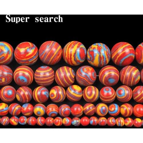 Wholesale Yellow Blue Red Stripe Imitation Turquoises Stone Loose Beads 6/8/10/12mm for Jewelry Making DIY Bracelet Necklace