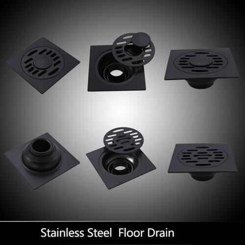 Black matted floor drain ekjcag stainless steel bathroom floor drain cover special floor drain for washing machine