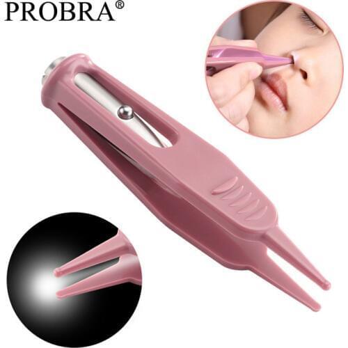 Baby Nostril Clean Tweezers-Beaming Clip Booger Prevent Blockage Nasal Aspirator Clean Nose Forceps Visible Simple Baby Articles