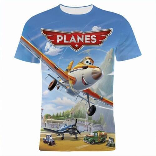 Disney Movie Planes 3D Print Boy Girl Kids Tee Shirt Summer Fashion Cartoon Anime Women T Shirt Short Sleeve Mens Clothes