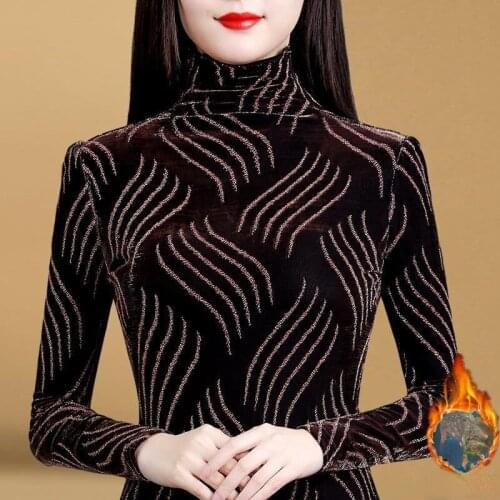 Fashion Turtleneck T-shirt Women New Autumn Winter Tops Feminine Clothes Long Sleeve Camiseta Mujer Bottoming Shirt Tees Y789