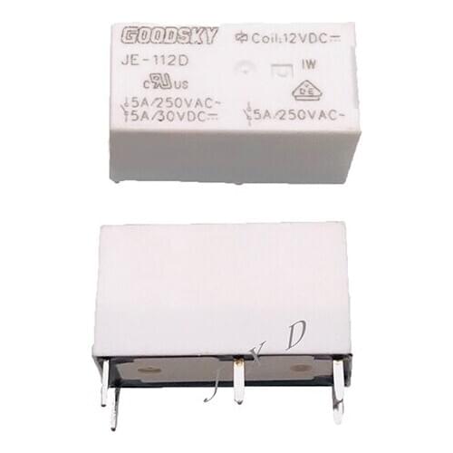 HOT NEW 12V relay JE-124D JE 124D JE124D 12VDC DC12V 12V 5A 5PIN